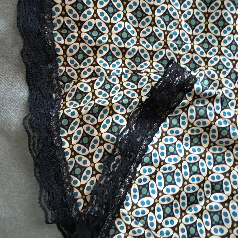 The Limited 100% Silk Lace Trim Skirt Size 12 Dark Academia Y2K Boho Vixen